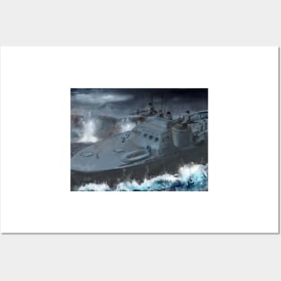 A fast ship going in harms way Posters and Art